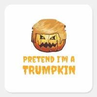 Trumpkin Pumpkin Square Sticker
