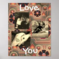 Personalized this "Love You" Couple's Photo Poster