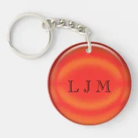 Keychain - Red Disk with Initials