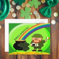 St. Patrick's Day End of Rainbow Postcard