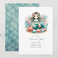Girls Under the Sea Mermaid Birthday Party Invitation
