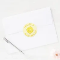 Sunshine Theme 1st Birthday Round Sticker – Boho F