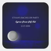 Golf bachelor party - golfing trip Navy blue golf Square Sticker