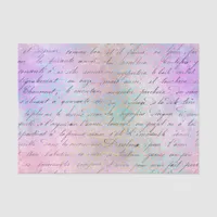 Colorful Grunge Vintage Calligraphy Tissue Paper