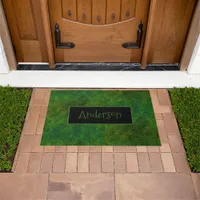 Personalized Green Dinosaur Hide  Doormat