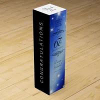 Elegant 67th Star Sapphire Wedding Anniversary Wine Box