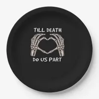 Unisex Til Death Do Us Part, Bride To Be, Bones, M Paper Plates