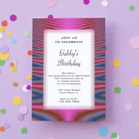 Pink Tie Dye Birthday Party Invitation