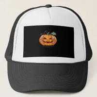 It’s Fall Y’all Leopard Pumpkin Happy Halloween Ne Trucker Hat