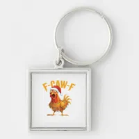 F-Caw-F Christmas Funny Chicken Christmas Essentia Keychain