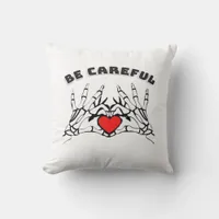 Skeleton Hand With Heart Classic Throw Pillow
