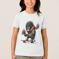  Gorilla on a Skateboard Humorous Tri-Blend Shirt
