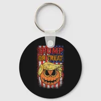Trumpkin Or Treat Funny Halloween Trumpkin Keychain