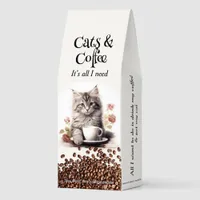 Adorable Cat and Coffee 1