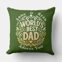 World's Best Dad Personalized Pillow