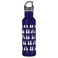 Scuba Diving Fins Fun Diver Graphic Pattern Stainless Steel Water Bottle