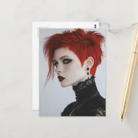 Woman With Red Hair Postcard
