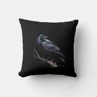 Crow, F-Caw-F Funny Bird Funny Quote Throw Pillow