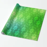 Green Foil Arabian Bollywood Wrapping Paper
