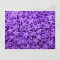Purple Stars Cereal Breakfast Food Pattern Postcard