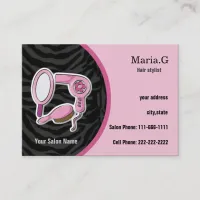 Pink Hair Salon businesscards Appointment Card