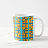 Geometric Minimalism Abstract Aqua Coffee Mug