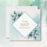 Watercolor Eucalyptus Botanical Wedding RSVP Invitation