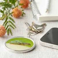 Cute Pacific Tree Frog on Summer Squash Keychain