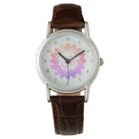 *~* Women's Om  New Age Flower Lotus Mandala Watch