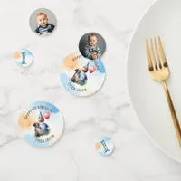 Personalized Boy's First Birthday | Photo Template Confetti