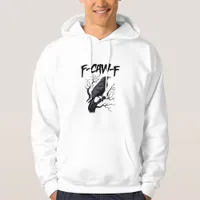 Gothic F-Caw-F Humor Crow Funny Essential Cool Uni Hoodie