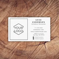 Custom Elegant Logo Professional White Business Card