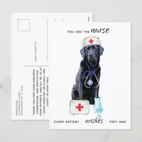 Personalized Medical Cute Nursing Dog Nurses Day Holiday Postcard