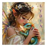 Personalized Fairy and Dragon Mystical  Acrylic Print