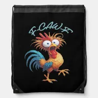 F Caw F Funny Chicken Humor Retro Style Drawstring Bag