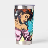 Pretty Woman Dancing Salsa Pop Art Insulated Tumbler