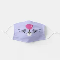 Cute Funny Purple Animal Bunny Face Adult Cloth Face Mask