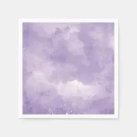 Lavender Watercolor Wedding Table Napkins