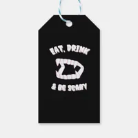Eat Drink Be Scary Vampire Minimalist Gift Tags