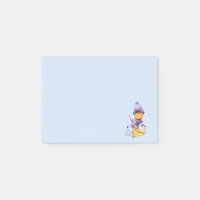 Cute and Shy Purple Cartoon Duck