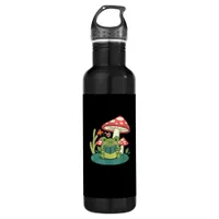 Cottagecore Mushroom Forest Toad Goblincore Mycolo Stainless Steel Water Bottle