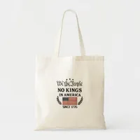 No Kings In America We The People Political Retro  Tote Bag