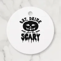 Eat Drink And Be Scary Halloween Light Cool Unique Favor Tags