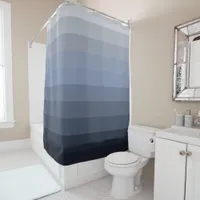 Blue gray ocean color palette shower curtain