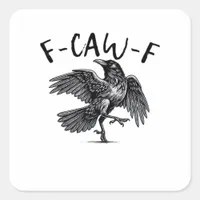 F-Caw-F Essential Retro Classic Square Sticker