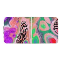 Green, Black and Purple Modern abstract art Beer Pong Table