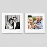 Golden Wedding Couple Then and Now Set of 2 Photos