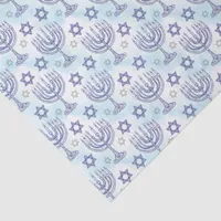 Hanukkah Menorah Star of David Doodle Art Style Tissue Paper