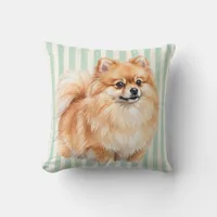 Watercolor Pomeranian Dog Pillow Cover