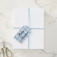 Blue Floral Pattern - Personalized Gift Tags